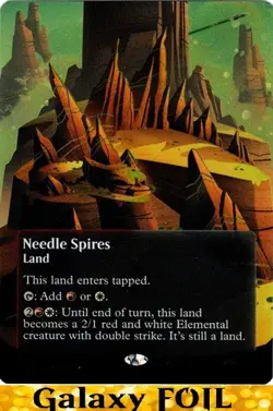 Needle Spires ** GALAXY FOIL BORDERLESS #165 ** Stellar Sights - NM MTG - Image 1