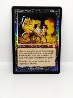 MTG Death Wish Judgment FOIL Vintage Rare 64 Fast Free Shipping Magic - Image 1