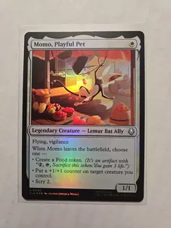 Momo, Playful Pet (Foil) - Avatar - Uncommon - Legendary Creature - MTG - Image 1