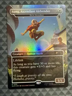 MTG Aang, Ascendant Airbender #2291 Rainbow Foil R Secret Lair Drop Series (SLD) - Image 2