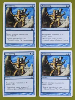 Boomerang x4 Eighth Edition 8th 4x Playset Magic the Gathering MTG - Image 1