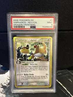 2006 Pokemon ex Ampharos Rev-foil / Dragon Frontiers #1 - Image 1