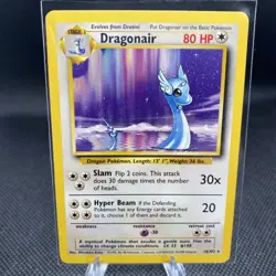 Pokemon TCG Dragonair 18/102 Base Set Unlimited Non Holo Rare WOTC VTG 1999 MP - Image 1