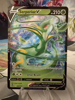 Pokemon TCG Serperior V Sword & Shield Silver Tempest 007/195 Holo Ultra Rare NM - Image 2
