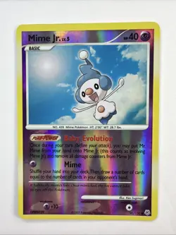 Mime Jr. 90/130 Diamond and Pearl Reverse Holo NM/LP Pokemon - Image 1