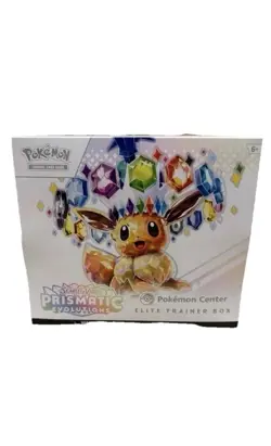 Sealed PRISMATIC EVOLUTIONS Pokemon Center Exclusive ETB Elite Trainer Box - Image 1