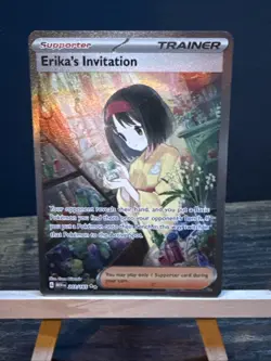 Pokemon TCG Scarlet & Violet Trainer Supporter Erika's Invitation 203/165 - Image 1