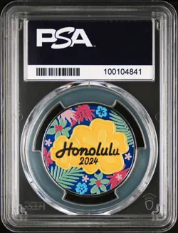 Scuba Pikachu Metal Coin PSA 10 Pokemon Honolulu World Championship Promo 2024 - Image 3