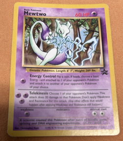 Mewtwo 12 Promo Wizards Black Star Promos Pokemon MP-HP - Image 2