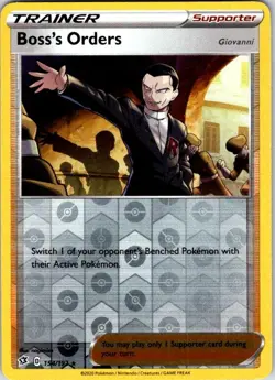Pokemon | SWSH02: Rebel Clash | Boss's Orders | 154/192 | Reverse Holo | NM - Image 1