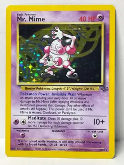 Pokemon Mr. Mime Jungle Holo Rare 6/64 - LP - Image 1