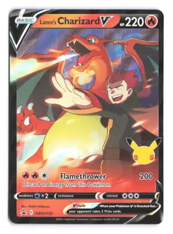 Pokemon TCG Lance's Charizard v SWSH133 Celebrations Black Star Promo Holo NM/M - Image 1