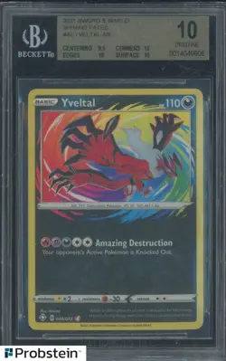 2021 Pokemon SWSH Shining Fates #46 Yveltal AR BGS 10 PRISTINE - Image 1