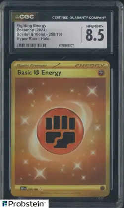 2023 Pokemon Scarlet Violet #258/198 Fightning Energy Hyper Rare Holo CGC 8.5 - Image 1