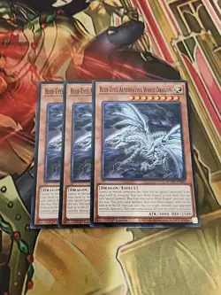 3X Blue-Eyes Alternative White Dragon Common SDWD-EN005 1ST ED NM Yugioh - Image 1
