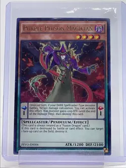 PURPLE POISON MAGICIAN 2017 YU-GI-OH! PENDULUM 1ST ULTRA RARE Q5677 - Image 1