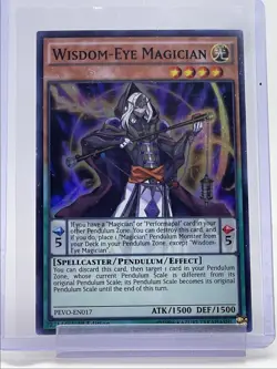 WISDOM-EYE MAGICIAN 2017 YU-GI-OH! PENDULUM EVOLUTION 1ST SUPER RARE Q5677 - Image 1