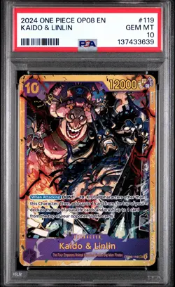2024 One Piece Op08-Two Legends #119 Kaido & Linlin PSA 10 - Image 1