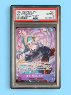 ONE PIECE Miss Wednesday EB01-034 SR Alt Art Memorial Collection Japanese PSA 10 - Image 1