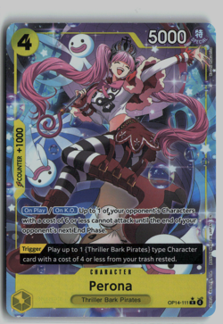 Perona (Alt Art) OP14-111 R - THE AZURE SEA'S SEVEN - One Piece TCG - Image 1