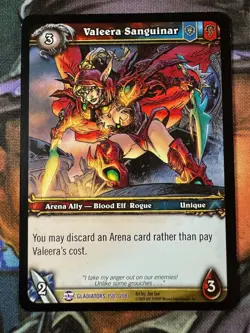 World of Warcraft TCG Gladiators 150/208 Valeera Sanguinar - Image 1