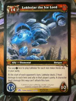 World of Warcraft TCG Dark Portal 222/319 Lokholar the Ice Lord - Image 1