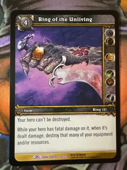 World of Warcraft TCG Dark Portal 268/319 Ring of the Unliving - Image 1