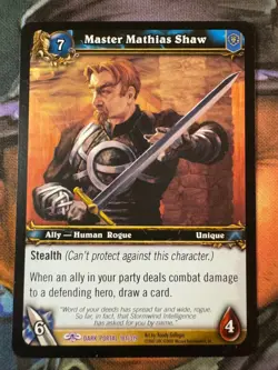 World of Warcraft TCG Dark Portal 181/319 Master Mathias Shaw - Image 1