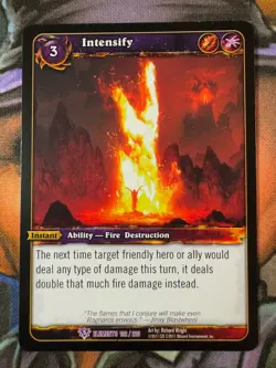 World of Warcraft TCG Elements 102/220 Intensify - Image 1