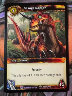World of Warcraft TCG Elements 178/220 Savage Raptor - Image 1