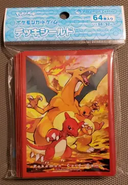 POKEMON CENTER JAPAN EXCLUSIVE CARD SLEEVES CHARIZARD CHARMELEON CHARMANDER - Image 1