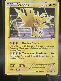 Zapdos 46/113 - Legendary Treasures - Holo Rare 2013 Pokemon Card LP - Image 1