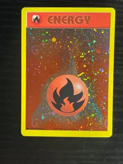 Pokemon League Promo ENERGIZE YOUR GAME Fire Energy Card QUAD 4x SWIRL Vintage - Image 1
