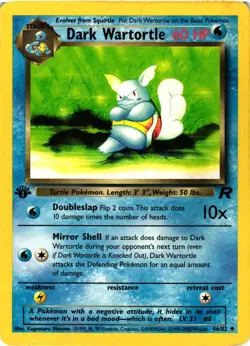 Pokemon TCG Dark Wartortle Card 46/82 Team Rocket set 1st Edition LP - Image 1