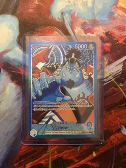 Jinbe OP14-040 Leader Alternate Art Azure Sea's Seven One Piece Card English NM - Image 1