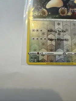 Snorlax 140/202 Reverse Holo SWSH01: Sword & Shield Base Set Pokemon Card NM - Image 5