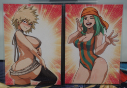 Mitsuki Bakugo & Emi Fukukado My Hero Academia Sexy Waifu Custom Card Set - Image 1