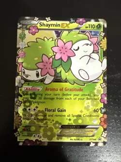 Pokemon TCG Shaymin EX XY148 Holo Black Star Promo Card LP - Image 1