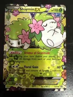 Pokemon TCG Shaymin EX XY148 Holo Black Star Promo Card LP - Image 2