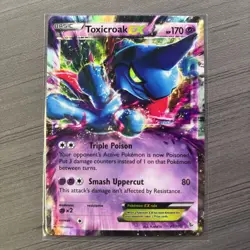 Pokemon TCG Toxicroak EX MP XY Flashfire Holo Rare Card 41/106 LP Condition - Image 1