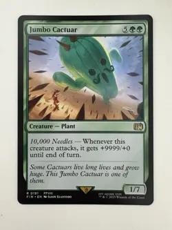 Jumbo Cactuar MTG Magic the Gathering Card NM Near Mint FIN - Image 1