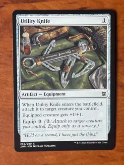 Utility Knife MTG Magic the Gathering Card LP Lightly Played ZNR - Image 1