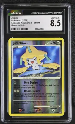 CGC 8.5 Jirachi 31/146 Reverse Holo Legends Awakened Pokemon Card - Image 1