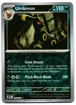 Umbreon 059/131 - Prismatic Evolutions Rare Pokemon TCG Reverse Holo - M/LP Card - Image 1