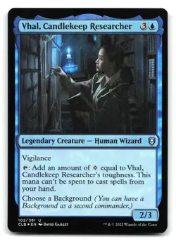 Vhal, Candlekeep Researcher (Foil) #102 Commander Legends: Battle for Baldur's - Image 1