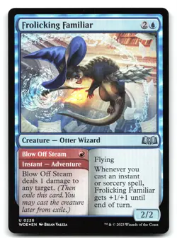 Frolicking Familiar // Blow Off Steam (Foil) #226 Wilds of Eldraine - Image 1