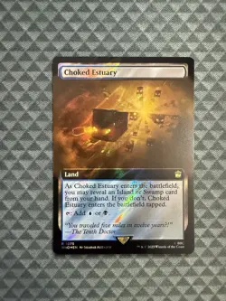 MTG Choked Estuary #1075 Surge Foil Extended Art Rare UB: Doctor Who (WHO) - Image 1