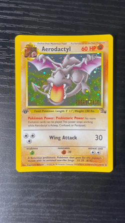 Pokemon TCG RARE COSMOS Aerodactyl Prerelease Promo Holo Foil Near Mint European - Image 2