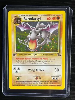 Pokemon TCG RARE COSMOS Aerodactyl Prerelease Promo Holo Foil Near Mint European - Image 4