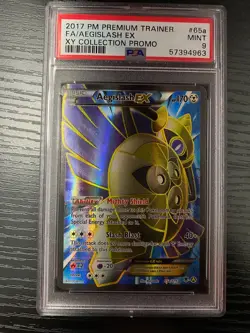 PSA 9 Mint Full Art Aegislash EX Promo 2017 Pokemon XY Premium Collection #65a - Image 1